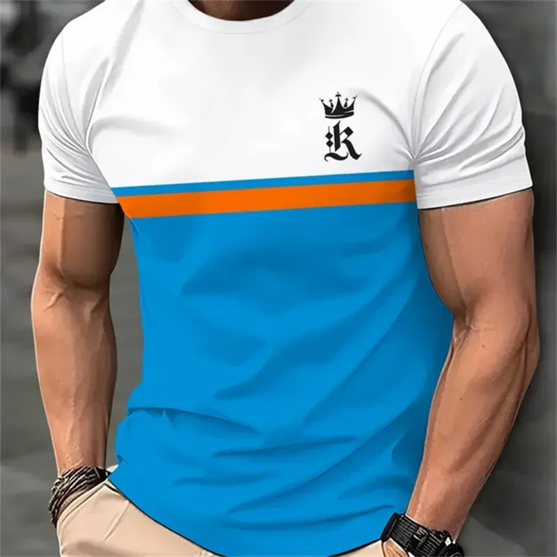 New Fashion Men's T-shirt Casual Sweatshirt Tops Summer O-neck Slim Short-sleeved Tees Male Trend Streetwear Daily Mens Clothing