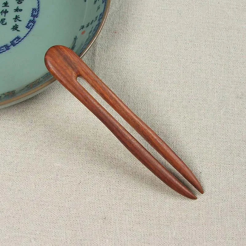 Oaoleer Women Hair Accessories Wood Hand Carved Stick Hair Combs Clips For Women Girls Vintage Elegant Ebony U Shaped Headwear