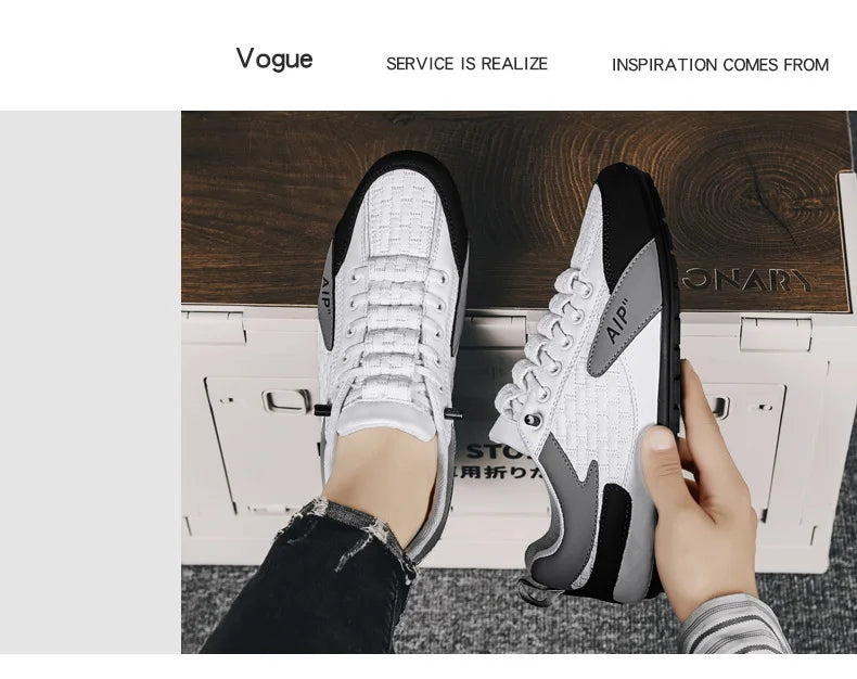 New men's shoes, summer men's fashion casual sneakers, trendy shoes, kick-off drives, soft-soled beanie shoes tenis masculino