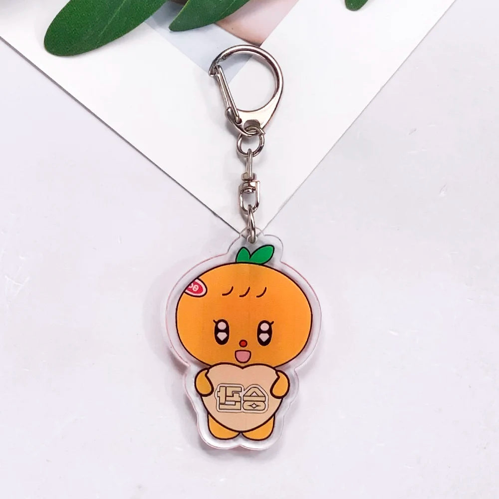 Kpop Stray Kids Acrylic Car Keychain Accessories Creative Funny Kawaii Trendy Bag Charm Backpack Pendant Keyring Gifts For Fans