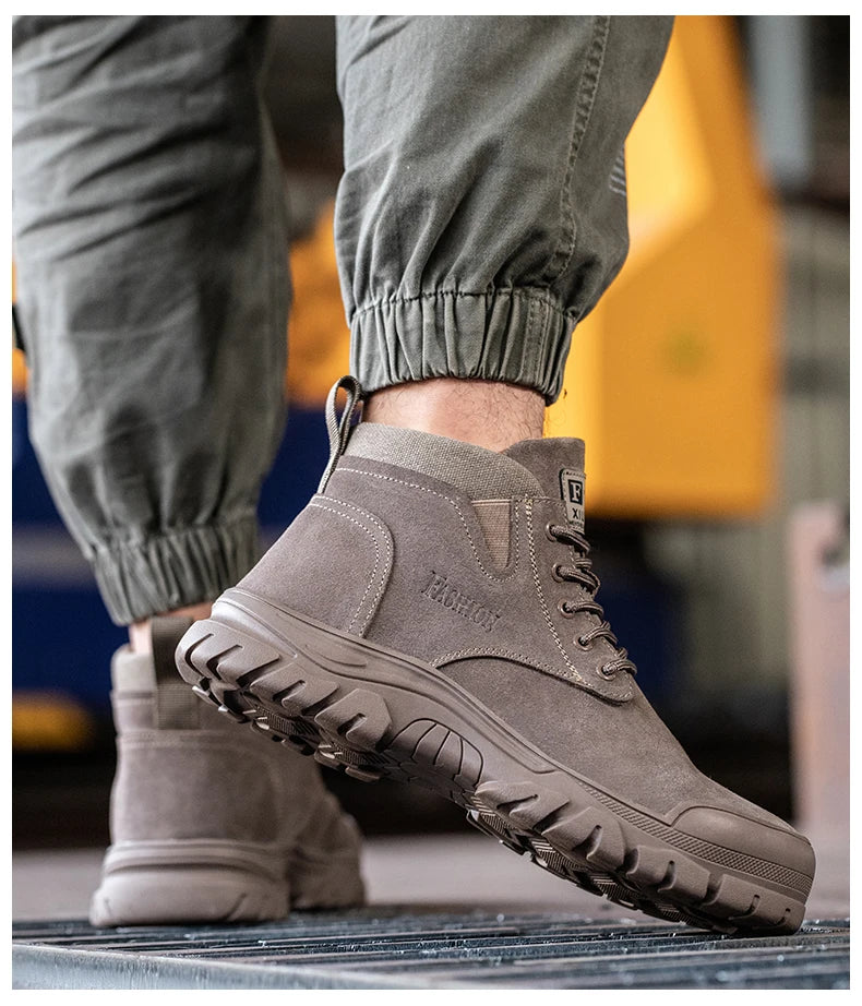 Work SafetyShoes For Men  Anti-puncture Indestructible Work Shoes Fashion work shoes Outdoor Work Shoes Steel Toe Cap boots