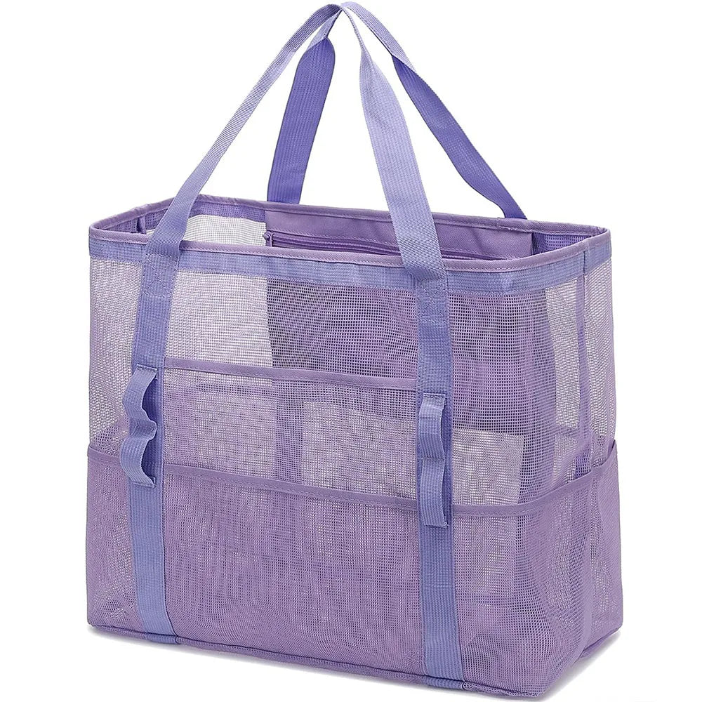 Mesh Beach Bag Waterproof Sandproof - Large Tote Pool Bag for Women Vacation Essentials Beach Accessories