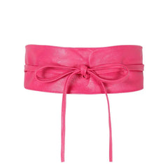 Dress Accessories for Female Soft Leather Dress Belt Elegant Bow Belt Ladies  Girls Belt Wide Self Tie Wrap Around Waist Band