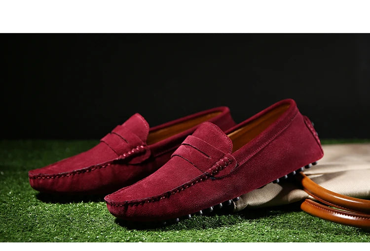 38-50 Shoes Men Casual Shoes Fashion Men Shoes Genuine Leather Men Loafers Moccasins Slip on Men Flats Male Driving Shoes