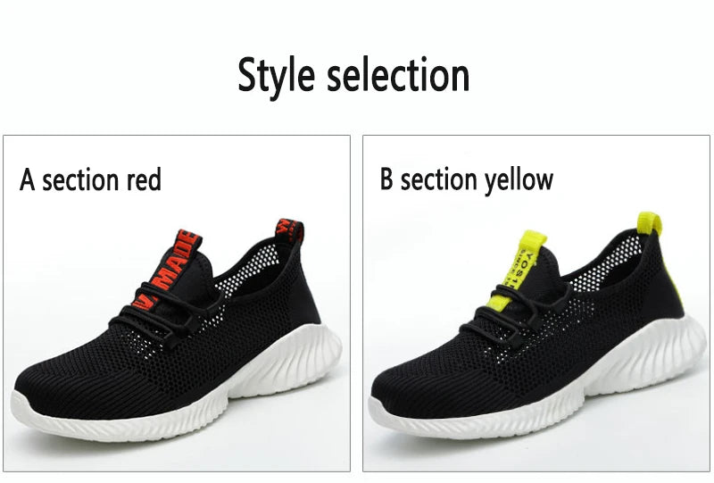 Lightweight Comfort Safety Shoes For Men Women Work Shoes Sneakers Steel Toe Shoes Puncture-Proof Breathable Protective Shoes