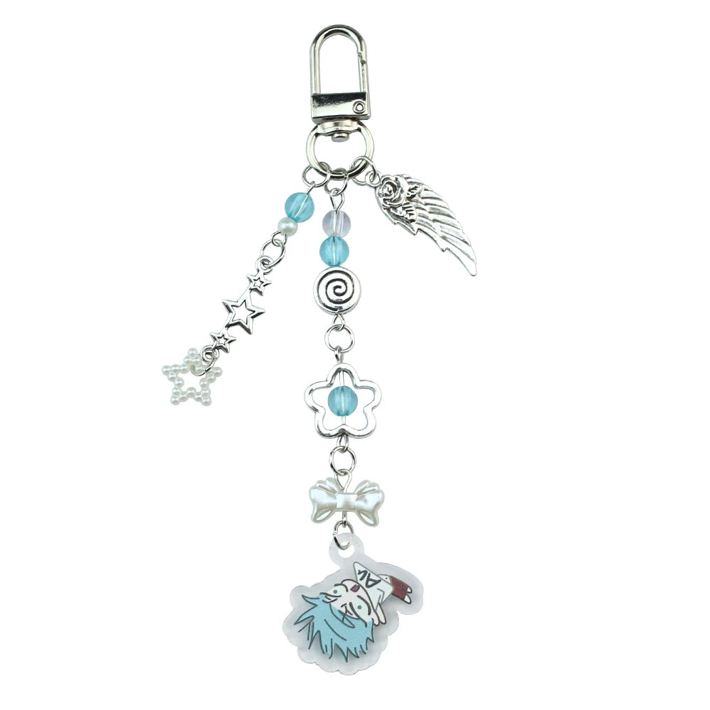 Popular Anime Alien Stage Chibis Keychains for Women Accessories Bag Ivan Till Keyrings Jewelry Fans Couple Friends Gifts