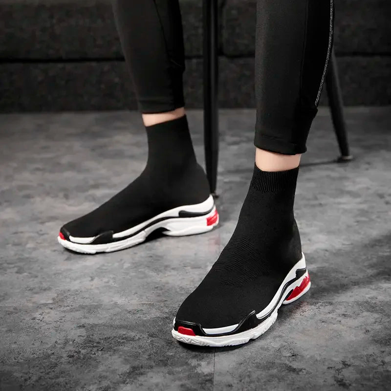 Shoes for Men Sneakers Men All Brands Tennis Loafers Shoes Tide Women Elastic Socks Shoes Fashion Casual Shoes Large 2024 Autumn