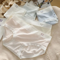 5PCS Soft Cute Panties for Women Cotton Crotch Underwear Seamless Briefs Female Lingerie Bear Underpants Girls