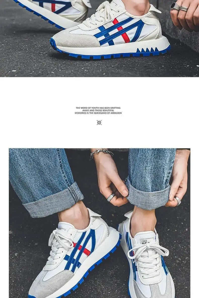 2025 New Men's Shoes Fashionable Versatile Casual Sports Lightweight Non-slip Breathable Shoes With Thick Soles For Men