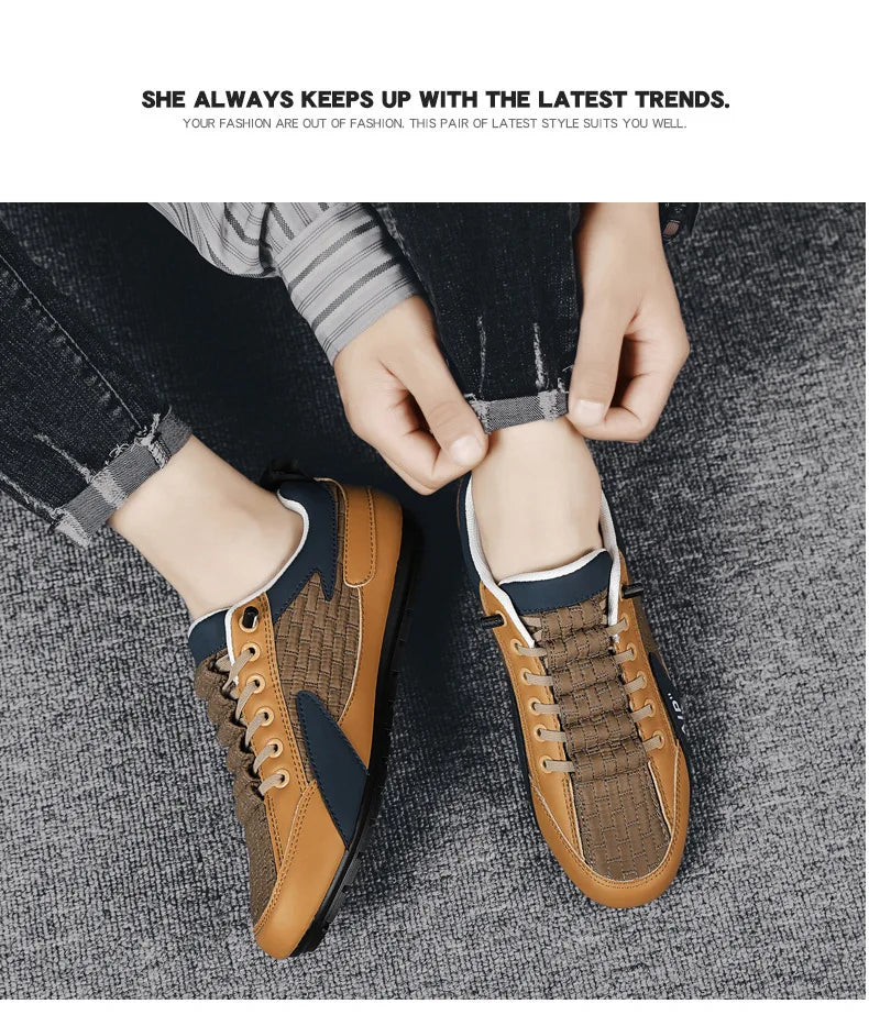 New men's shoes, summer men's fashion casual sneakers, trendy shoes, kick-off drives, soft-soled beanie shoes tenis masculino