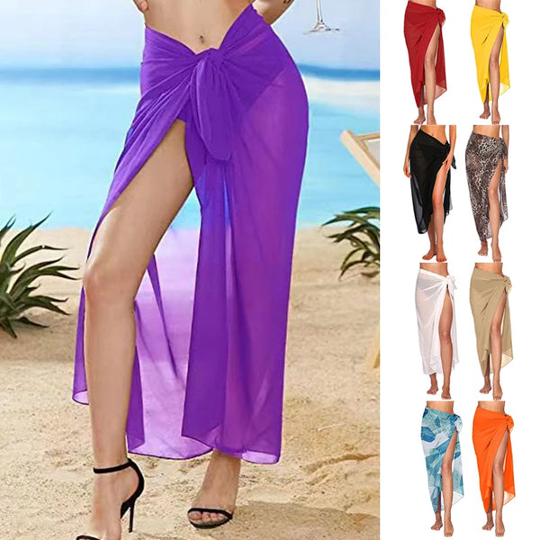 Sexy Sommer-Strandröcke für Damen, Chiffon-Strandrock, Handtuch-Sarong, Überwurf, sexy Bikini-Schal
