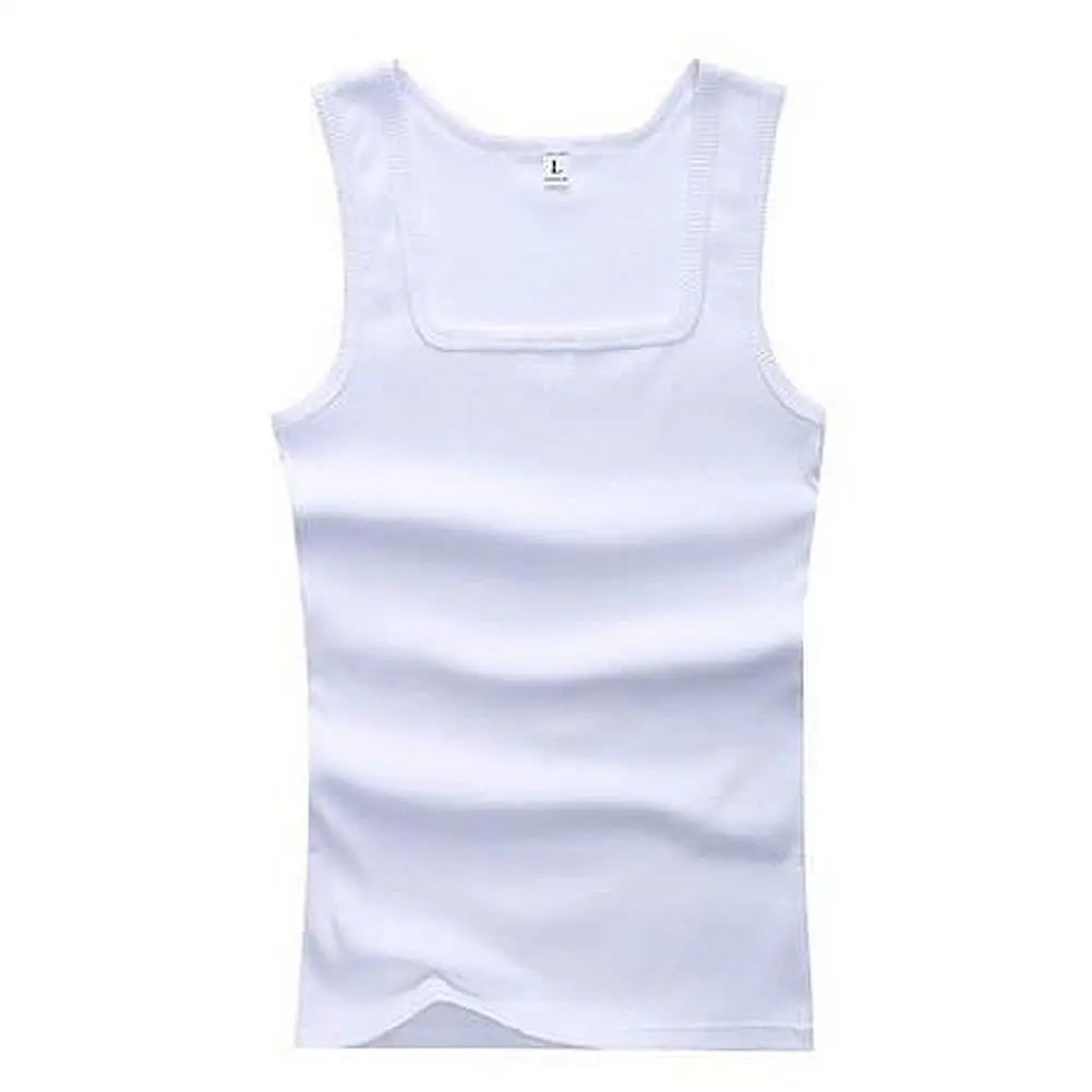 100% Cotton Mens Oversized T-shirt Sleeveless Tank Top Solid Color Fitness Men Muscle Vests Bodybuilding Tees For Men T Shirt