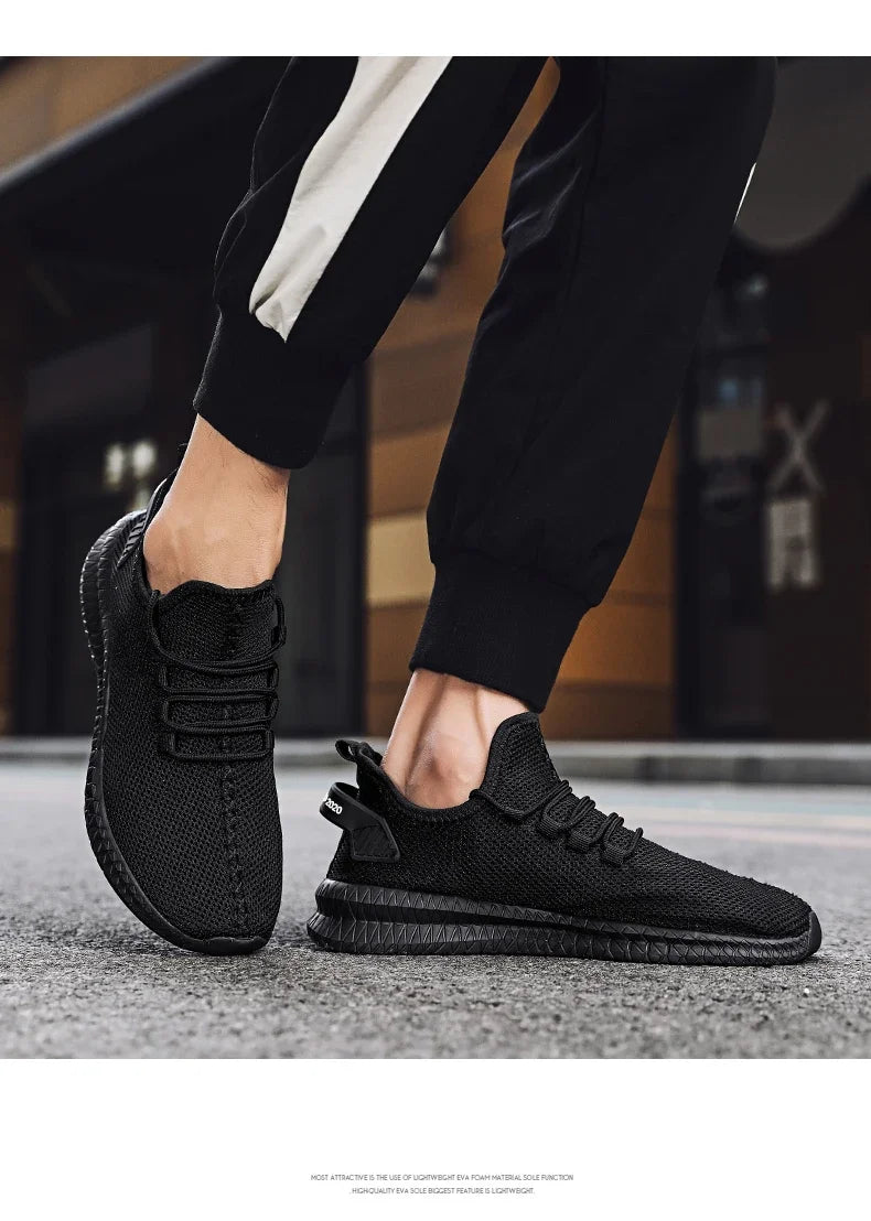 Outdoor Jogging Training Hiking Sports Shoes Men's Non Slip Casual Breathable Running Women's Ven Knit Lace Up Shoes