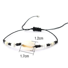 Bohemian Adjustable Handmade Bracelet With Ocean Shell For Women Beach Surfing Leisure Accessories Available In Multiple Colors