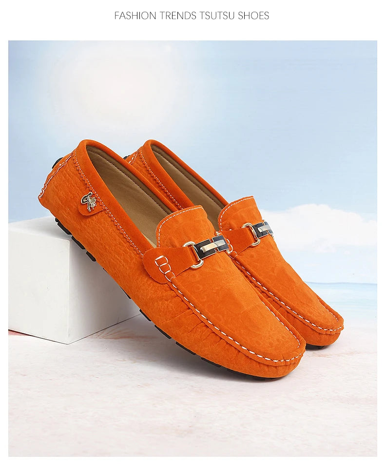 2025 New Men's Shoes Small Size Handmade Beanie Shoes 38 Casual 37 Frosted Loafers 36 Slip-On Shoes Driving Shoes for Men and Women