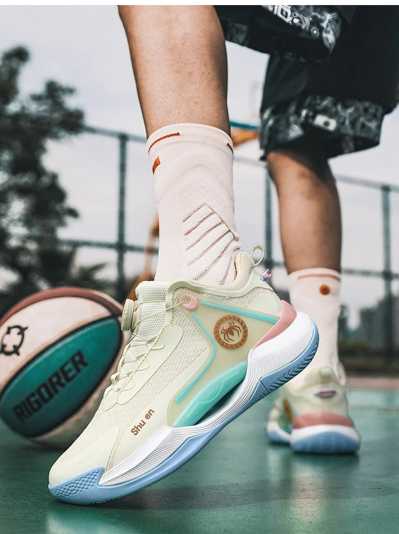 2025 Men'S And Women'S Basketball Shoes Lightweight Breathable Shock-Absorbing Anti Slip Daily Training Sports Shoes 36-45