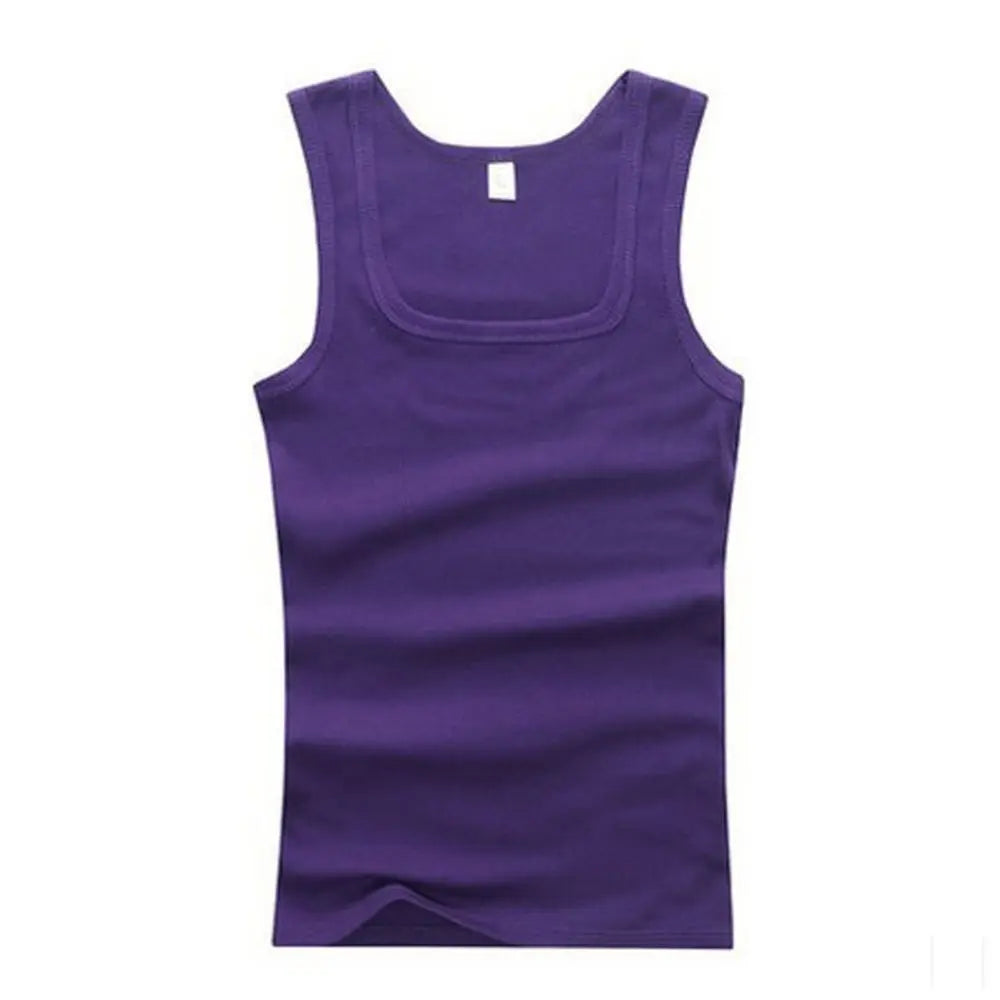 Classic Men Women Cotton Tank Top Summer Casual Fitness Bodybuilding Singlet Solid Color Outerwear Sweatshirt Sleeveless T-shirt