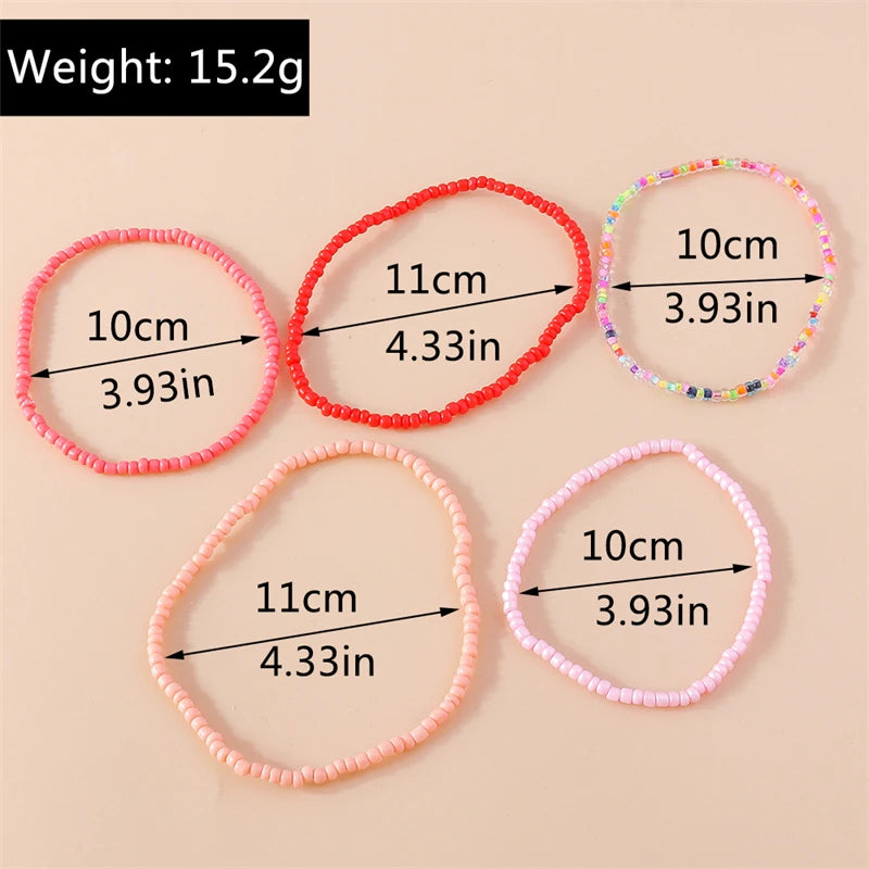 Bohemian Colorful Handmade Beads Anklets for Women Summer Beach Ankle Bracelet Foot Leg Chain Female Girls Jewelry Accessories