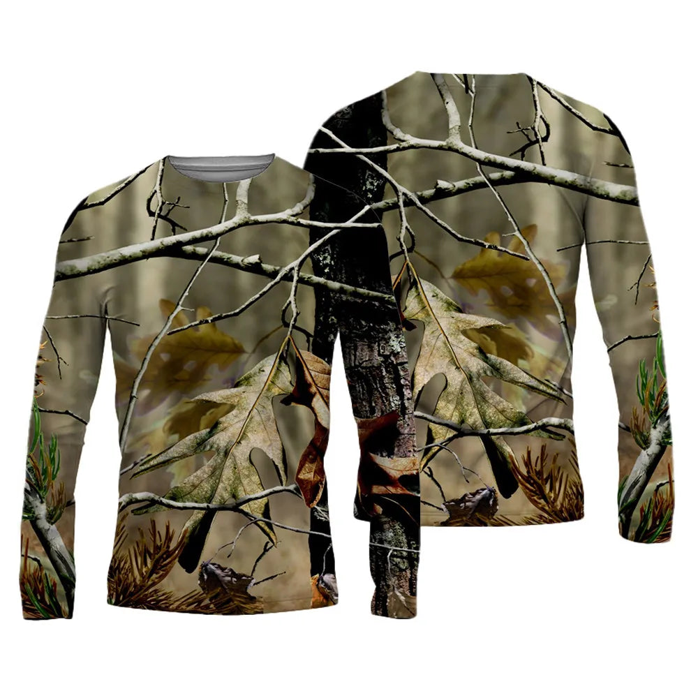 New Summer Men's Fishing Shirts Breathable T-Shirt Fishing Apparel Long Sleeve Outdoor Sports Crewneck Tops Fishing Shirts 6XL