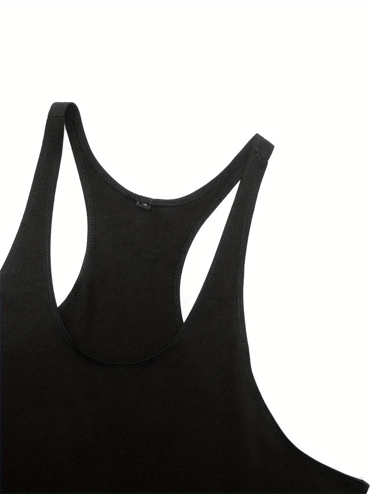 2025 New Men's Sleeveless T Shirt Cross Print Bodybuilding Muscle Sleeveless T Shirt Loose Fitness Sports Vest Bodybuilding Tops