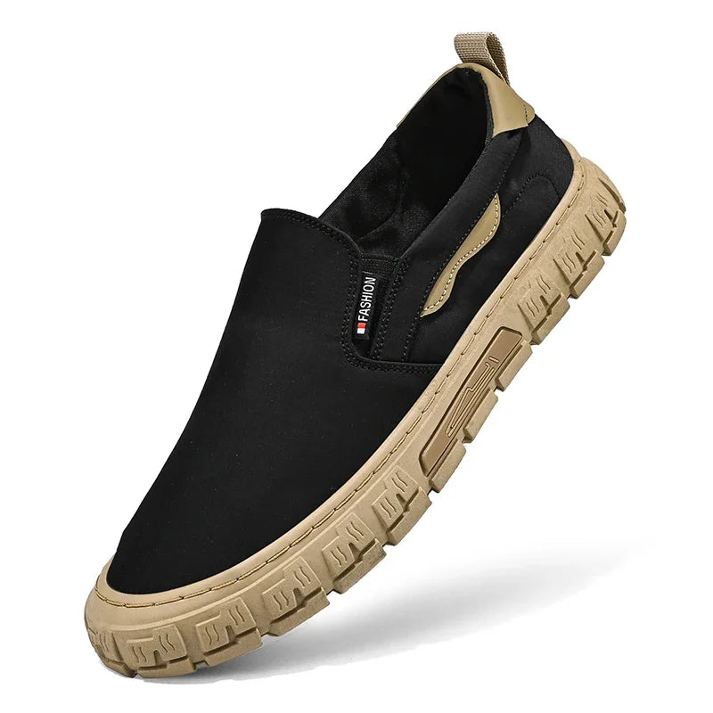 Men's shoes - Autumn thick-soled casual lightweight thick-soled loafers with leather upper, sport shoes