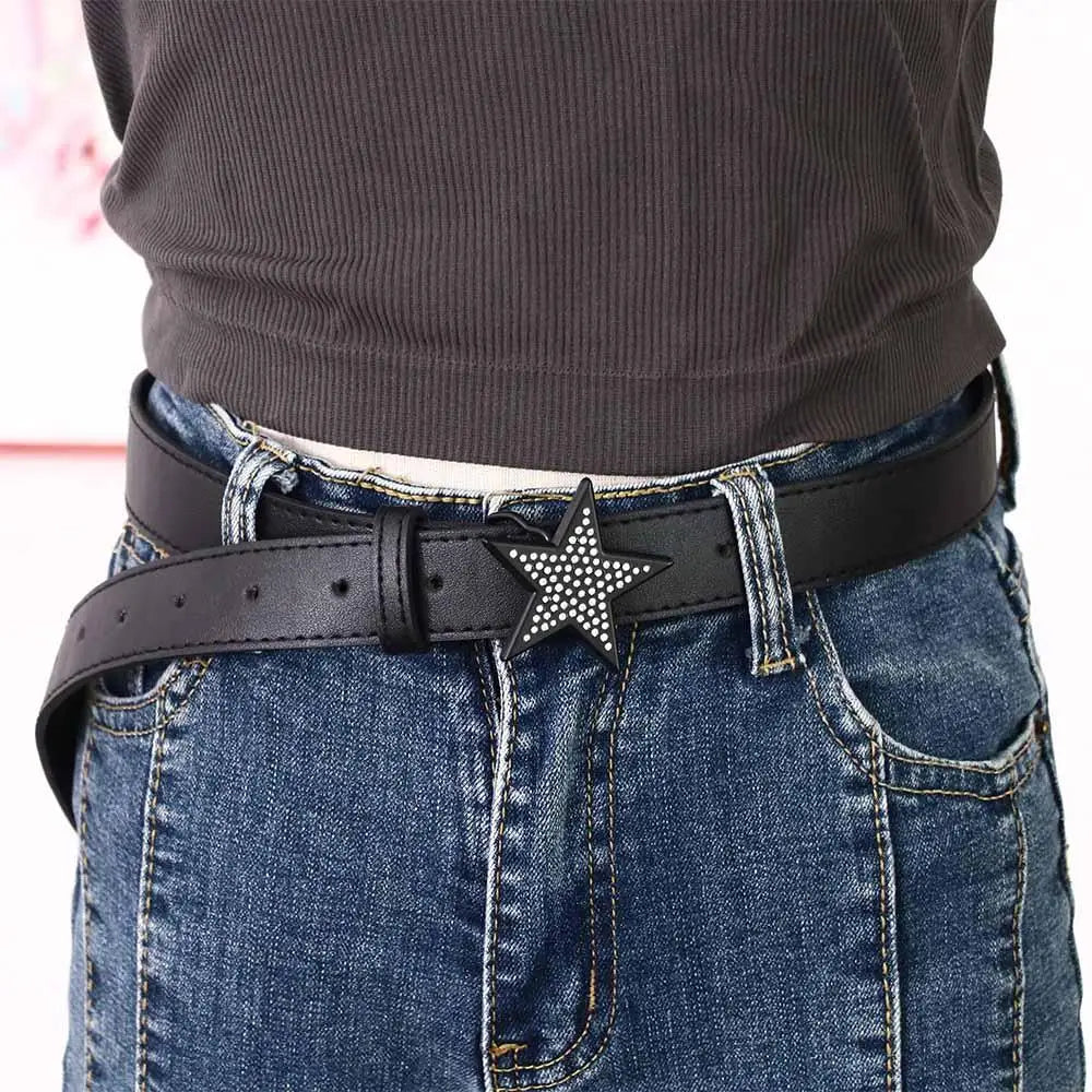 Accessories Width Waist Belt Retro Y2k Waist Strap Corset Belt Adjustable Waistband Women Waist Belt Star Buckle Belt