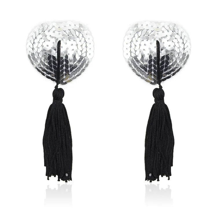 2025 Sexy Exotic Accessories Women Lingerie Sequin Tassel Breast Bra Nipple Cover Pasties Stickers Petals Clothing