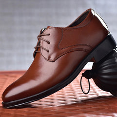 Men Dressing Shoes Formal for Men's Casual Shoe Leather Social Wedding Designer Pointed Toe Black Office Winter Shoes Brand 2024