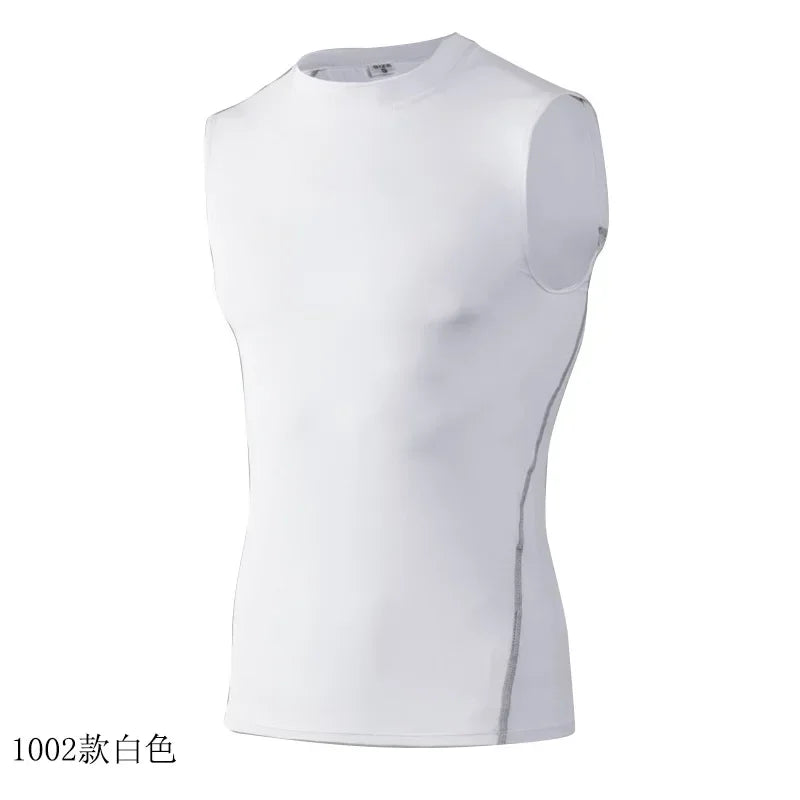 Mens Tank Top Bodybuilding Muscle Shirts Compression Tank Top Men Sleeveless TShirt Sports Shirt For Men Slim Running Vest Men