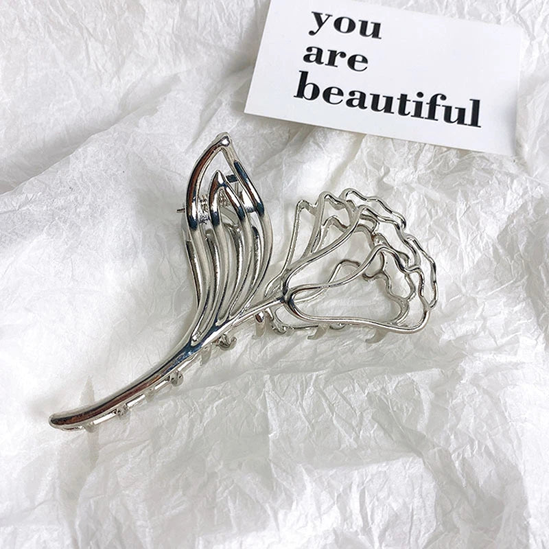 1PC Women Cool Hair Accessories Simple Trendy Pin Hair Claw Fashion Elegant Hair Clip Hairpins High-end Light Luxury Shark Clips