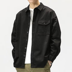 Casual Long Sleeve Shirt Cardigan Jacket - kinko