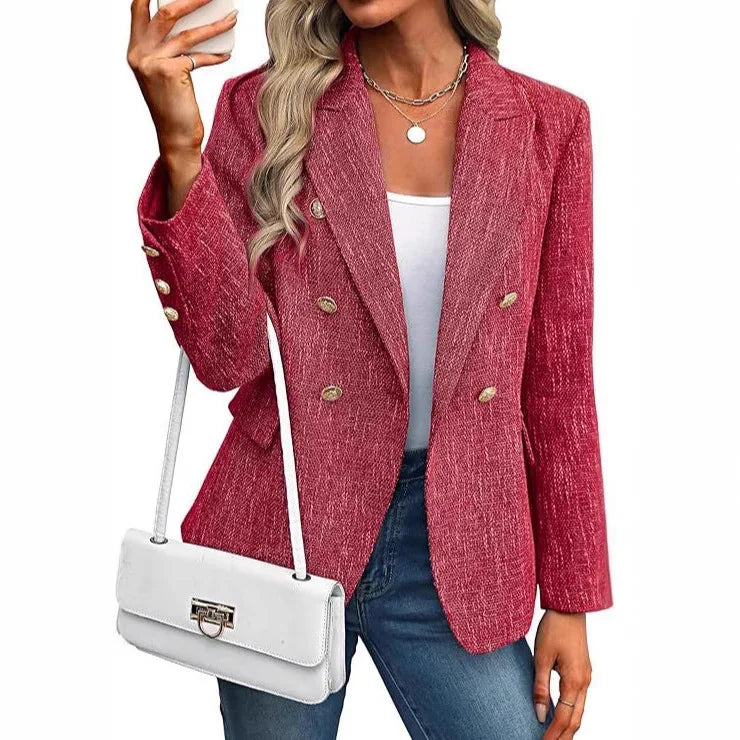 Women's Clothing Solid Color Suit Autumn Simplicity Style - kinko