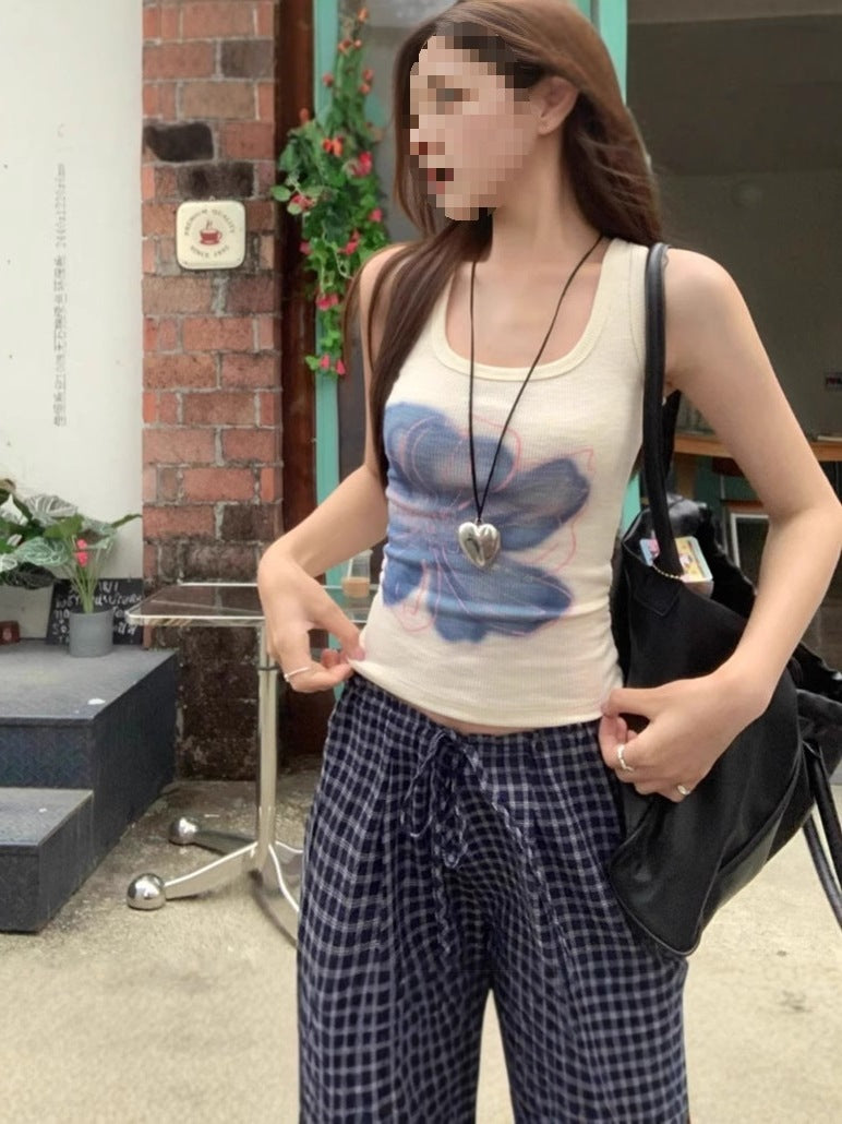 Women's Korean-style Chic Slim-fit Printed Vest - kinko