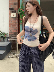 Women's Korean-style Chic Slim-fit Printed Vest - kinko
