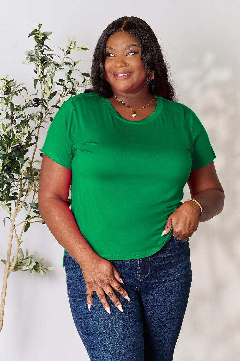 Basic Bae Full Size Round Neck Short Sleeve T-Shirt - kinko