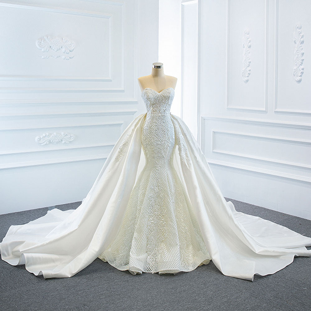 The Wedding Dress Wears Two Fishtail Tail Tube Tops, The Temperament Is Thin And Dreamy - kinko