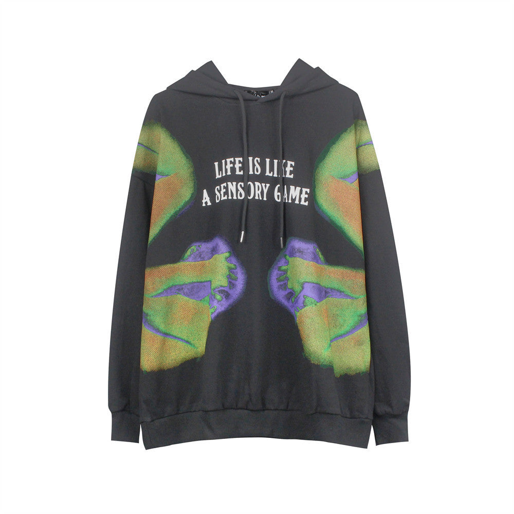 Men Loose Hoodie Fall Trend Pullover