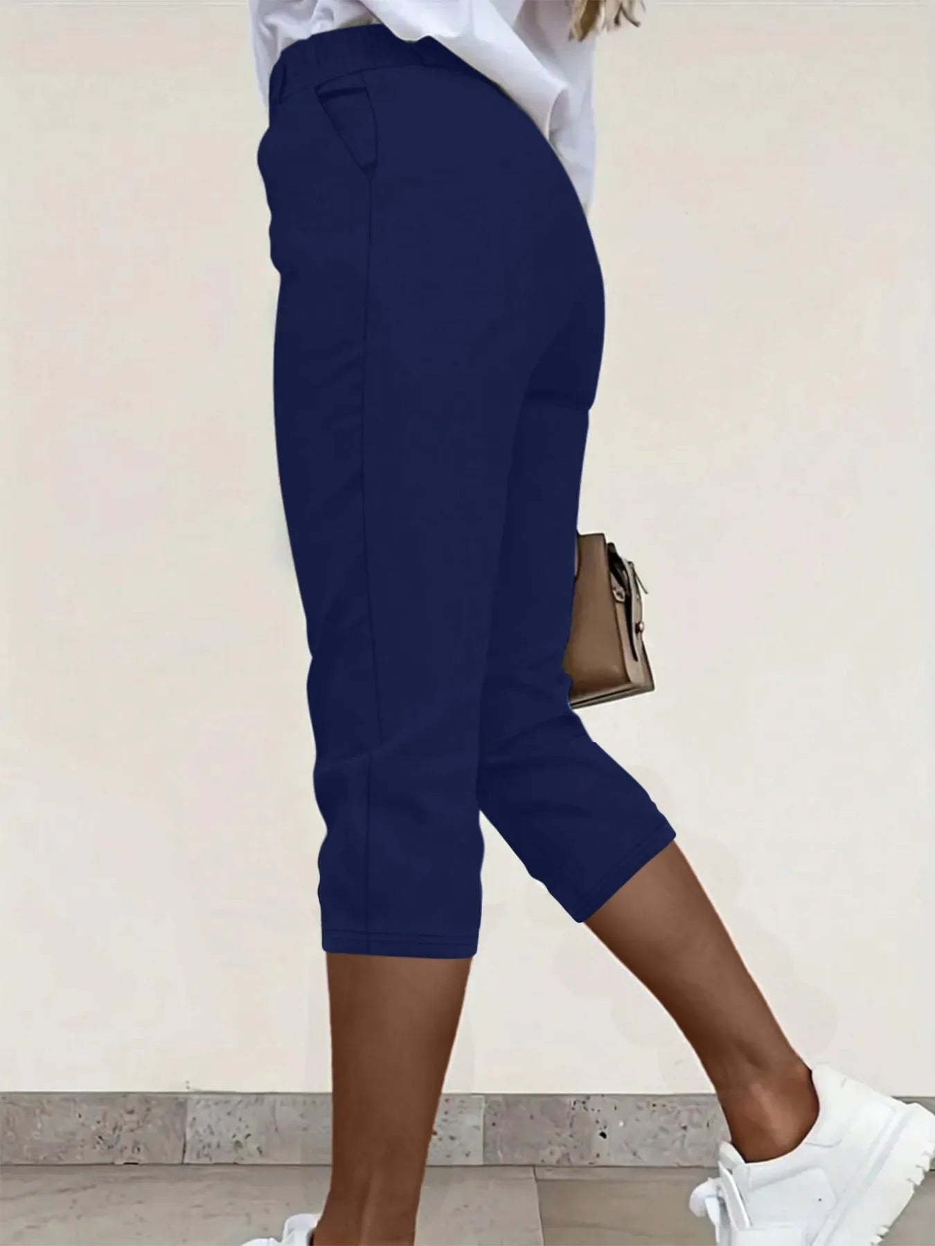 Pleated Detail Pants with Pockets - kinko