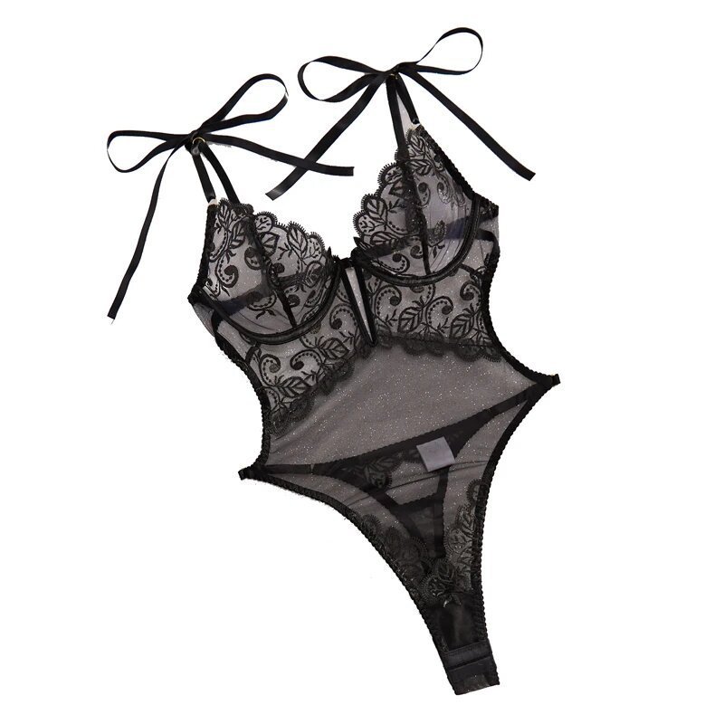 Lace Embroidery See-through Body-shaping Corsets With Steel Ring - kinko