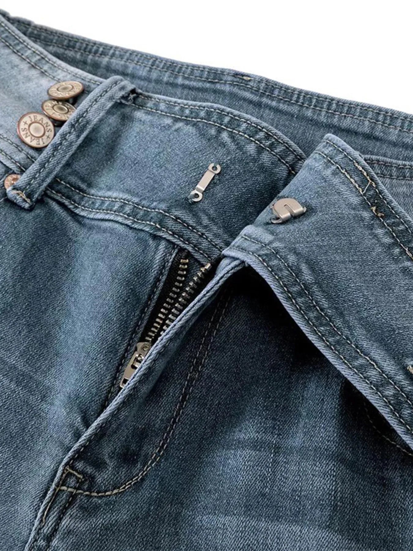 Full Size Vintage Wash Flare Jeans Plus Size - kinko