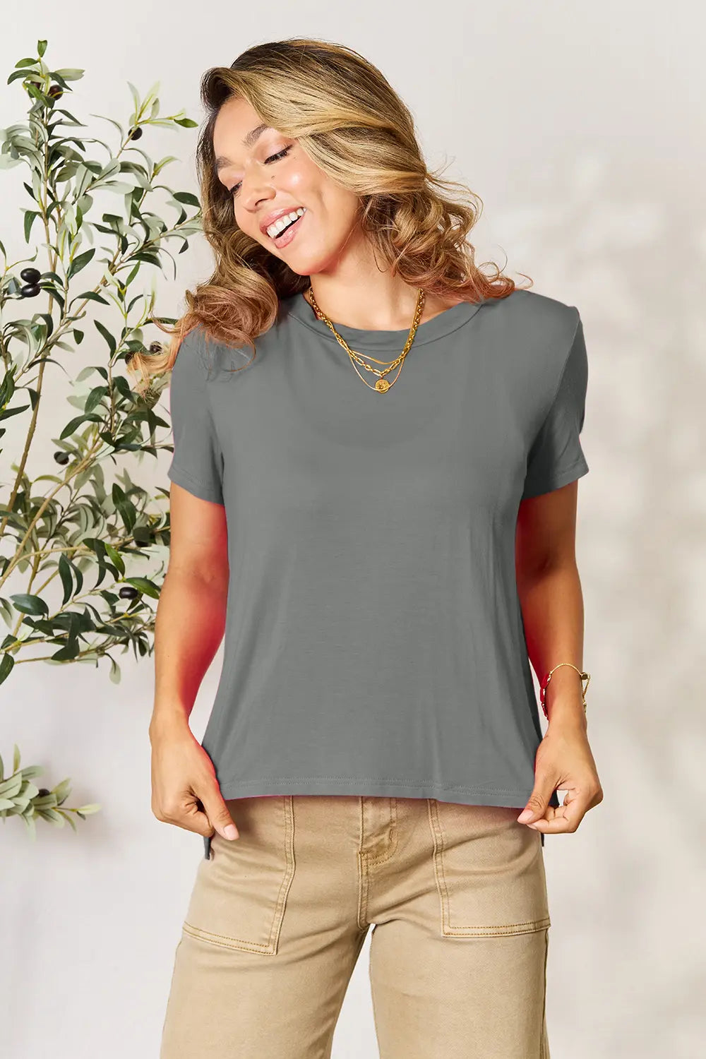 Basic Bae Full Size Round Neck Short Sleeve T-Shirt - kinko