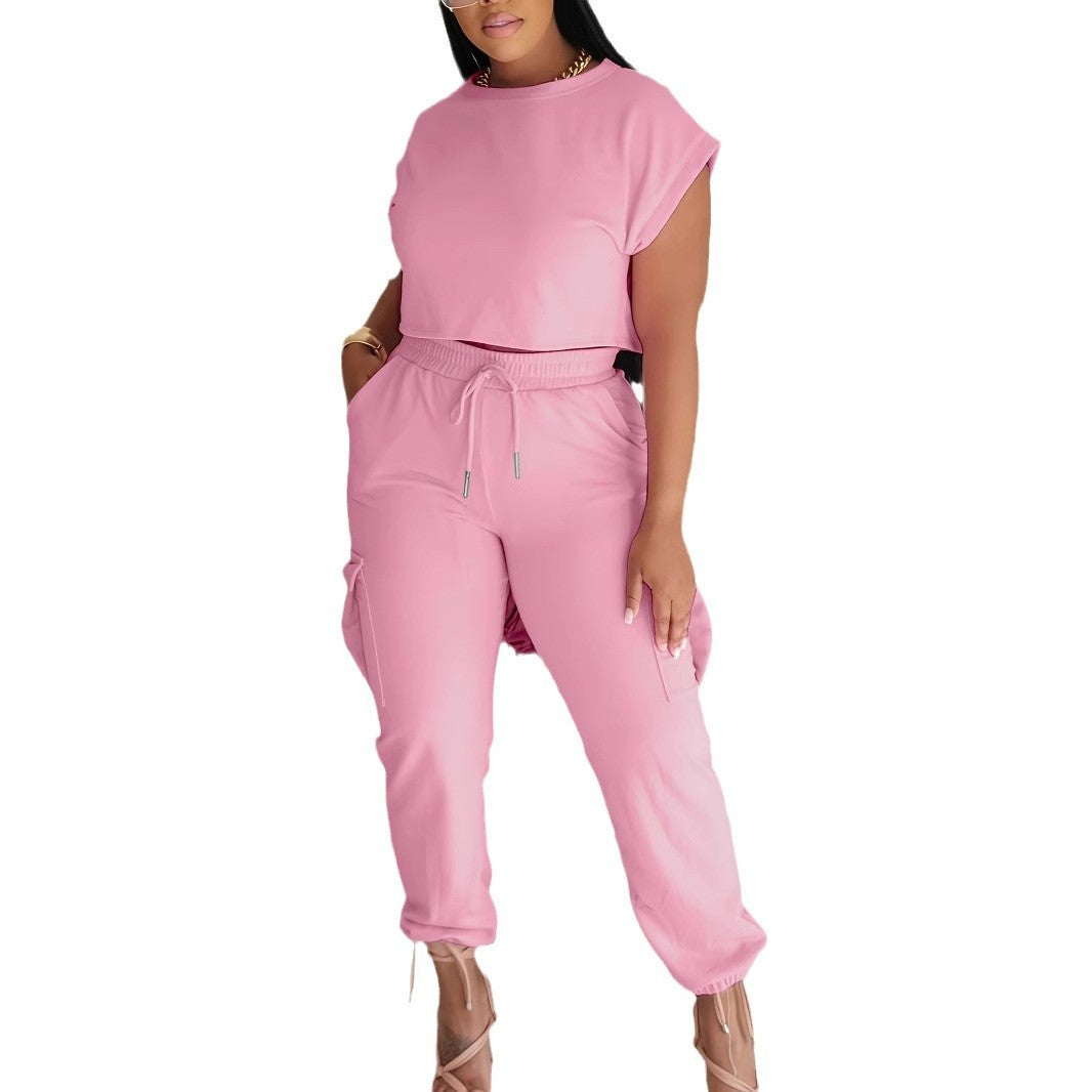 European And American Leisure Suit Top And Trousers - kinko