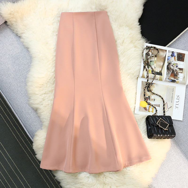 Fishtail High Waist Slimming Sheath Western Style All-matching Skirt - kinko