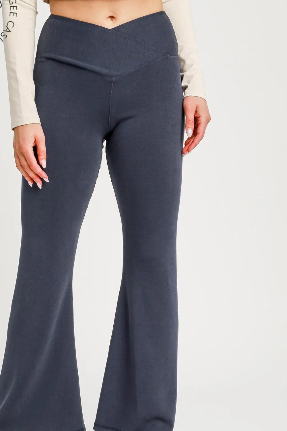 Umgee High-Waisted Flare Leggings - kinko
