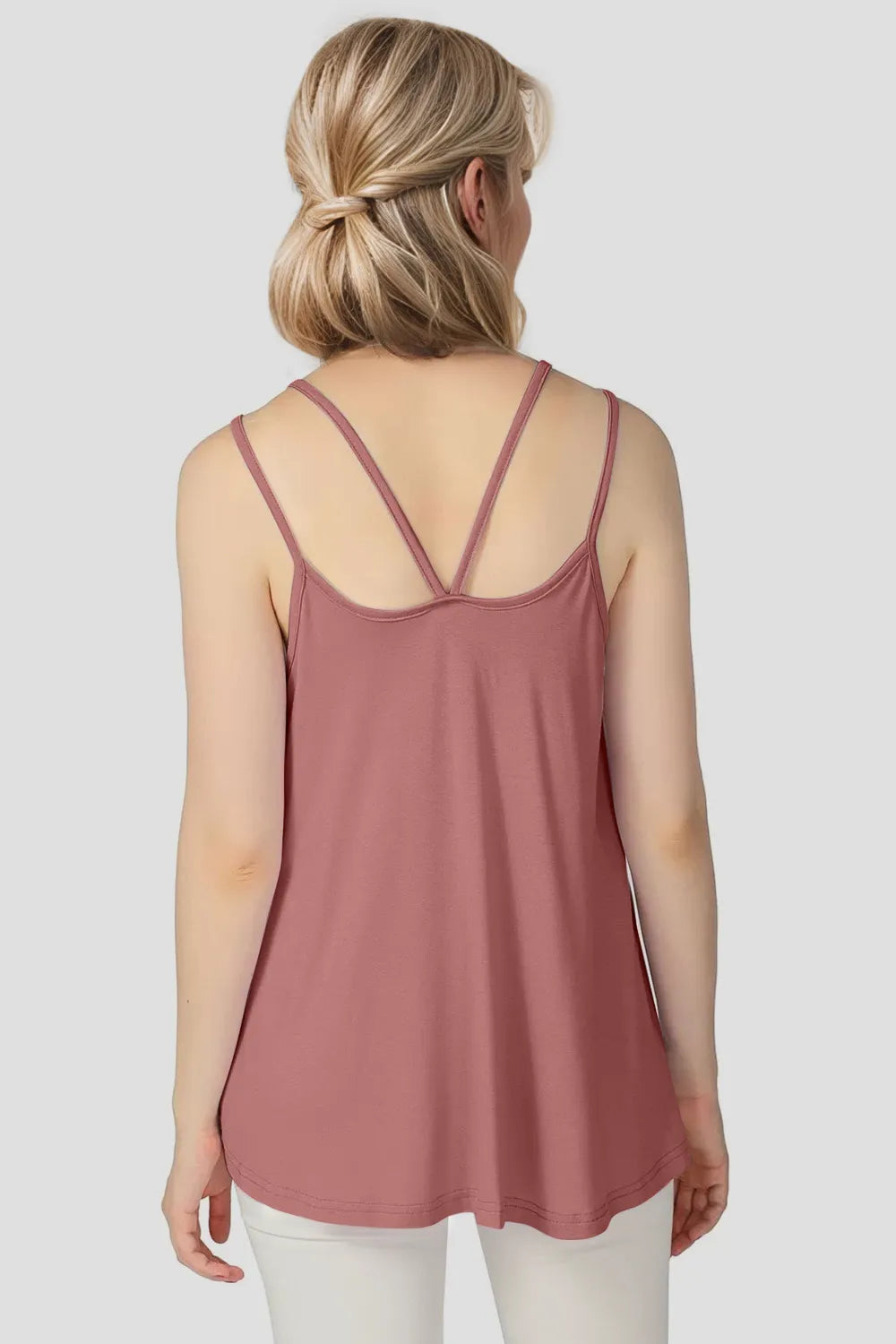 Basic Bae Bamboo Scoop Neck Double Spaghetti Straps Cami - kinko