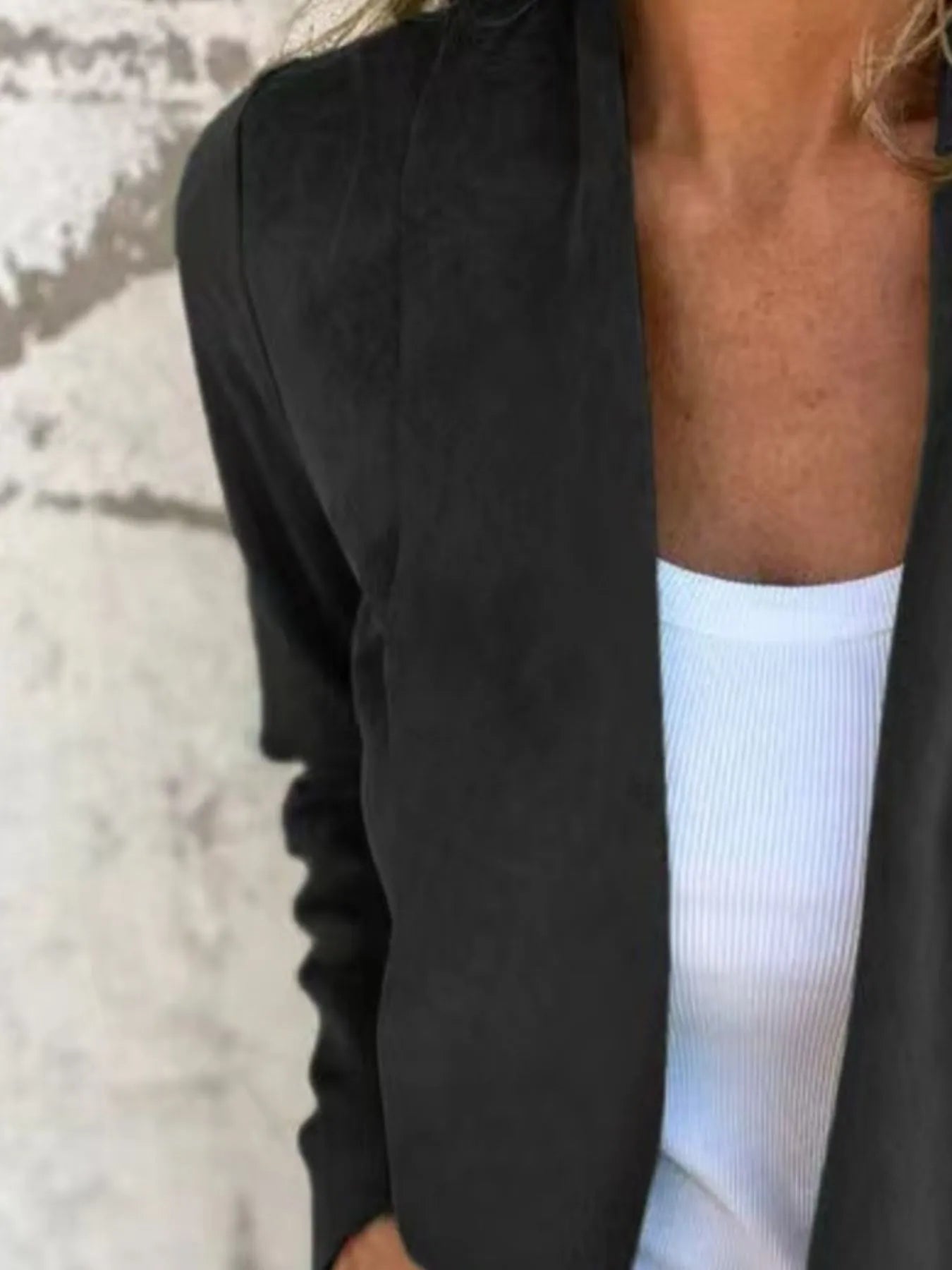 Full Size Open Front Casual Cardigan Plus Size - kinko