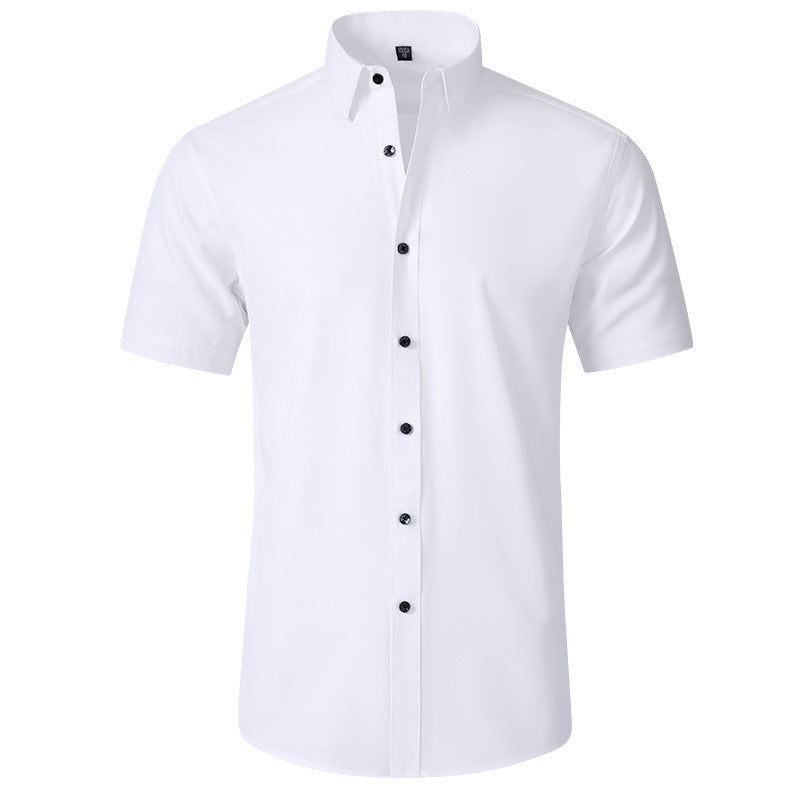 Korean Slim-fit Solid Color Shirt Men's Shirt - kinko