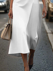 Round Neck Sleeveless Midi Sheath Dress - kinko