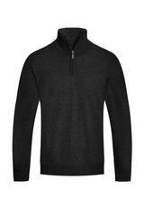 WEIV Men's Quarter Zip Long Sleeve Sweater - kinko