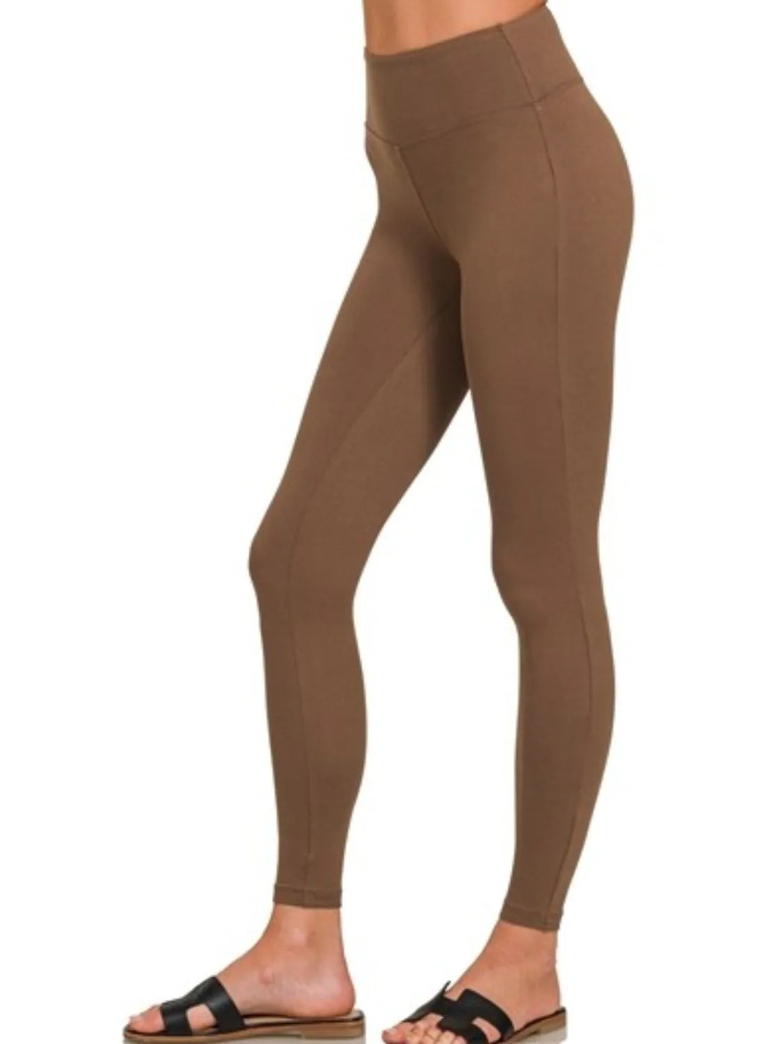 Zenana Microfiber Waistband Leggings - kinko